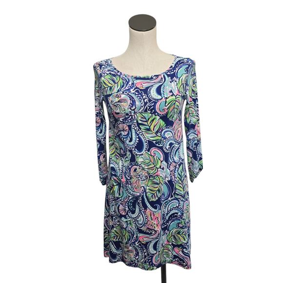 Lilly Pulitzer Dresses & Skirts - Lilly Pulitzer Boat Neck Tropical Pima Cotton Shift Dress‎ Women's Size XS